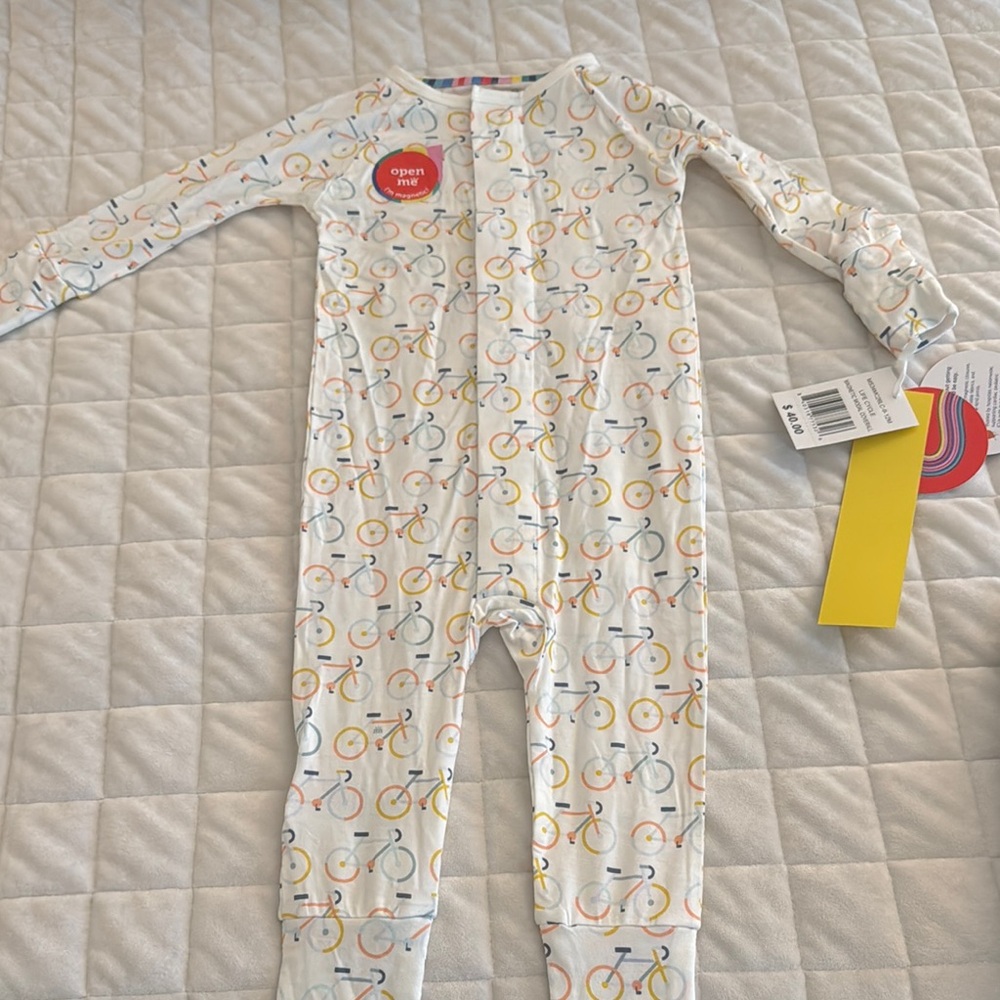 Magnetic Me Multicolor Bicycle Print Kids Pajamas